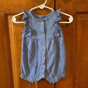 Baby gap blue cotton romper 0-3m